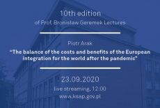 tytuł wykładu i data na tle zdjęcia budynku KSAP