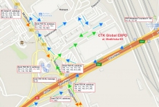 mapa przedstawiająca miejsce egzaminu