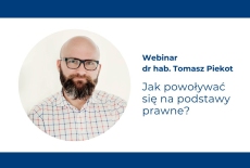 zdjęcie prowadzącego oraz podstawowe informacje o webinarze - tytuł, godzina, nazwisko prowadzącego