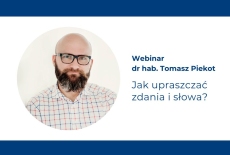 zdjęcie prowadzącego oraz podstawowe informacje o webinarze - tytuł, godzina, nazwisko prowadzącego