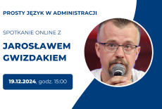 zdjęcie prowadzącego oraz podstawowe informacje o webinarze - tytuł, godzina, nazwisko prowadzącego