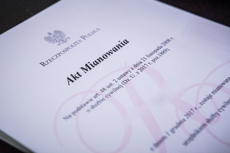 Akt mianowania urzędnika służby cywilnej