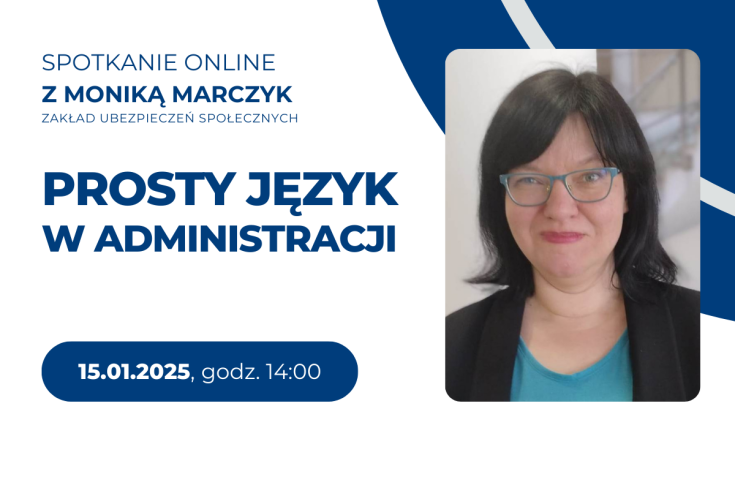 zdjęcie prowadzącego oraz podstawowe informacje o webinarze - tytuł, godzina, nazwisko prowadzącego