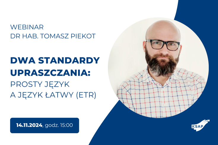 zdjęcie prpowadzącego oraz podstawowe informacje o webinarze - tytuł, godzina, nazwisko prowadzącego